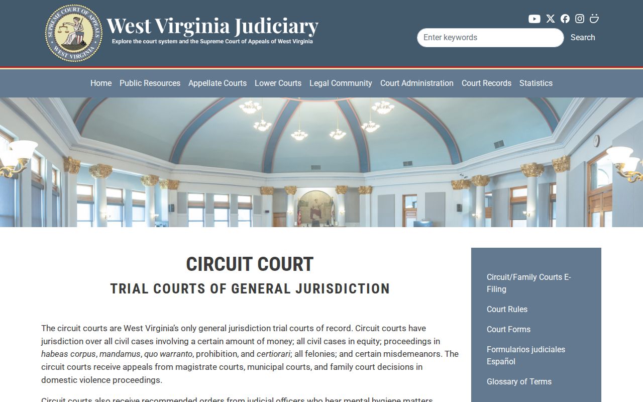 Lewis County court docket hierarchy and appeals
