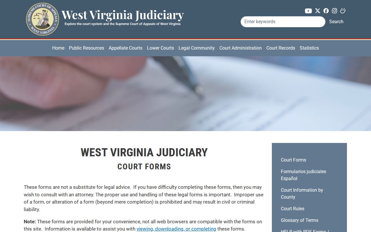 Lewis County court case records official form search