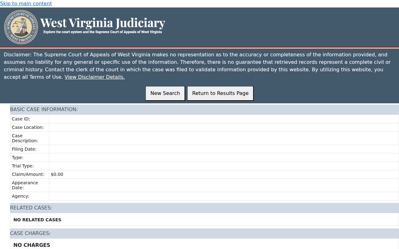 Lewis County civil court docket blank MCR case detail