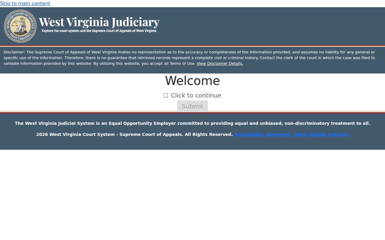 Lewis County docket search MCRSearch disclaimer and CAPTCHA